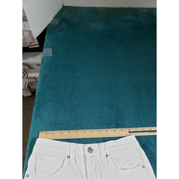 Lucky Brand Jeans Size 2 Women White Stretch Fray Hem High Rise Skinny Bridgette - Picture 11 of 15